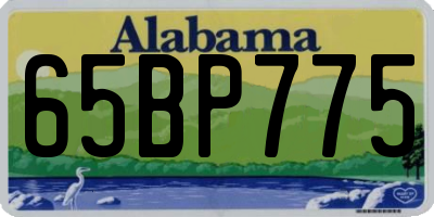 AL license plate 65BP775