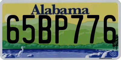 AL license plate 65BP776