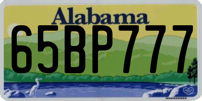 AL license plate 65BP777