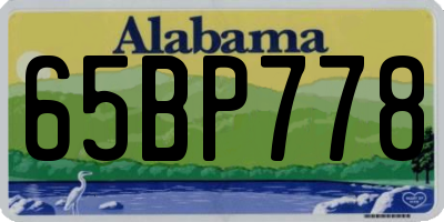AL license plate 65BP778