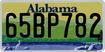 AL license plate 65BP782