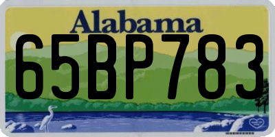 AL license plate 65BP783