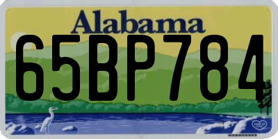 AL license plate 65BP784
