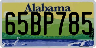 AL license plate 65BP785