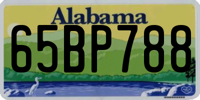 AL license plate 65BP788
