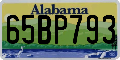 AL license plate 65BP793