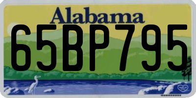 AL license plate 65BP795