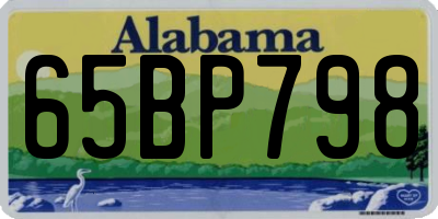 AL license plate 65BP798