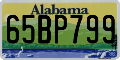 AL license plate 65BP799