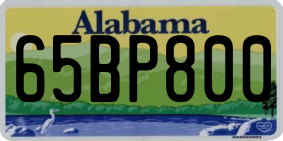 AL license plate 65BP800