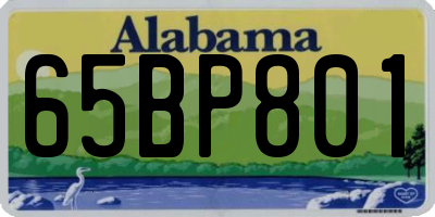 AL license plate 65BP801