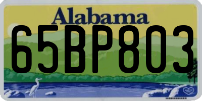 AL license plate 65BP803