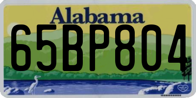 AL license plate 65BP804