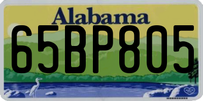 AL license plate 65BP805