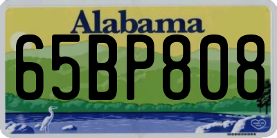 AL license plate 65BP808