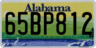AL license plate 65BP812