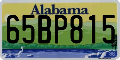 AL license plate 65BP815