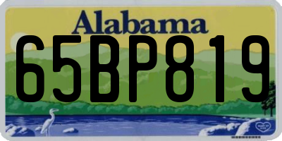 AL license plate 65BP819