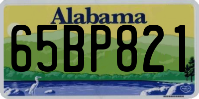 AL license plate 65BP821