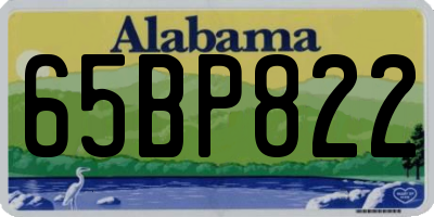 AL license plate 65BP822