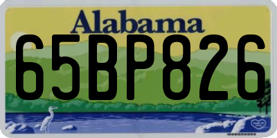 AL license plate 65BP826