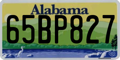 AL license plate 65BP827