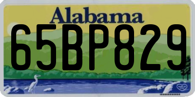 AL license plate 65BP829