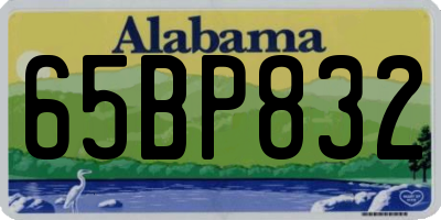 AL license plate 65BP832