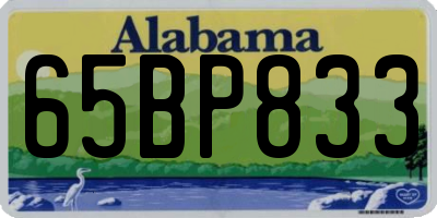 AL license plate 65BP833