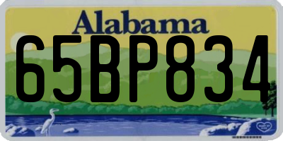 AL license plate 65BP834