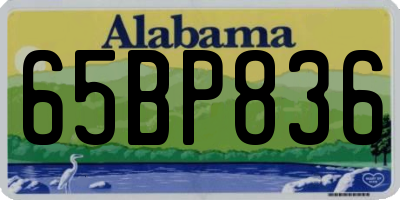 AL license plate 65BP836