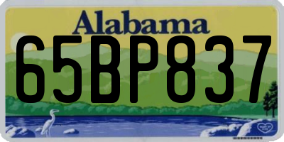 AL license plate 65BP837