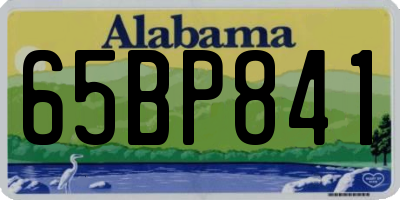 AL license plate 65BP841