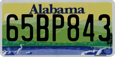 AL license plate 65BP843