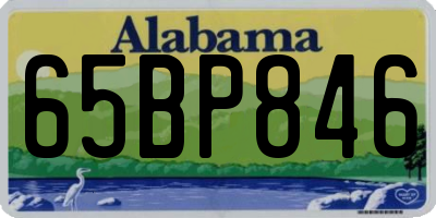 AL license plate 65BP846