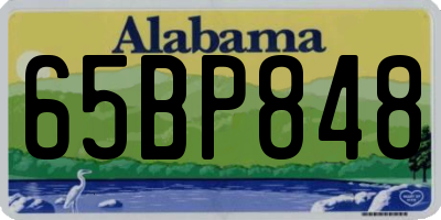 AL license plate 65BP848