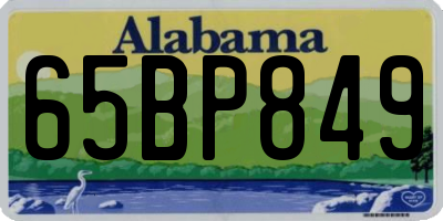 AL license plate 65BP849