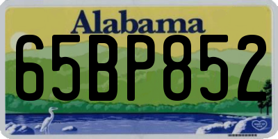 AL license plate 65BP852
