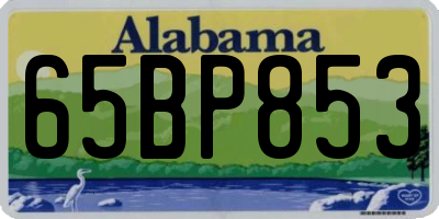 AL license plate 65BP853