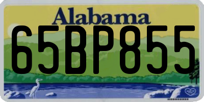 AL license plate 65BP855