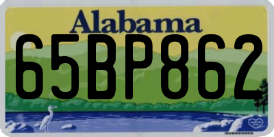 AL license plate 65BP862