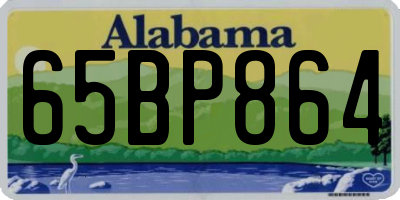 AL license plate 65BP864