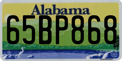 AL license plate 65BP868