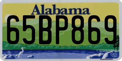 AL license plate 65BP869