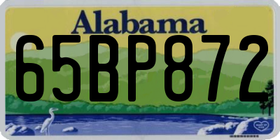 AL license plate 65BP872