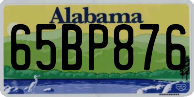 AL license plate 65BP876