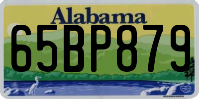 AL license plate 65BP879