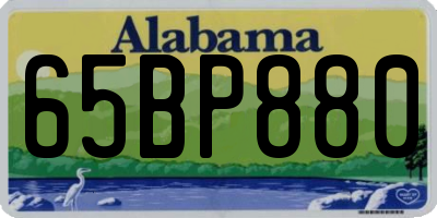 AL license plate 65BP880