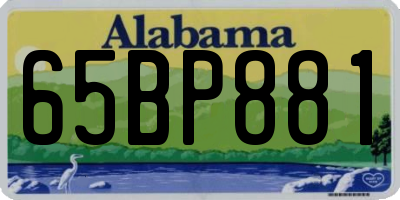 AL license plate 65BP881