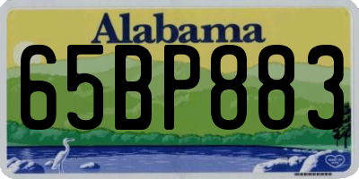 AL license plate 65BP883